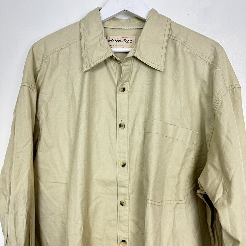 FREE PEOPLE Freddie Shirt in Castle Wall Size Medium - Picture 3 of 10